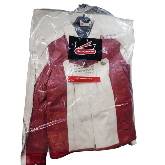 Hein Gericke Leather Motorcycle Jacket Size 14 Racing Quilted Lining Retro Biker - Picture 3 of 16